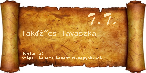 Takács Tavaszka névjegykártya